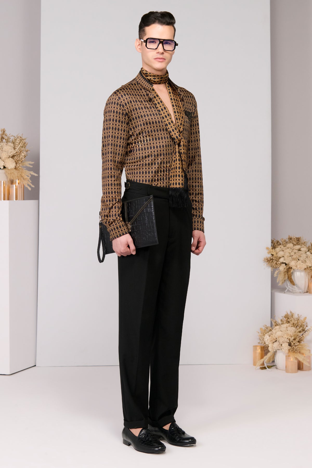 Crepe Jersey Adamas Printed Shirt
