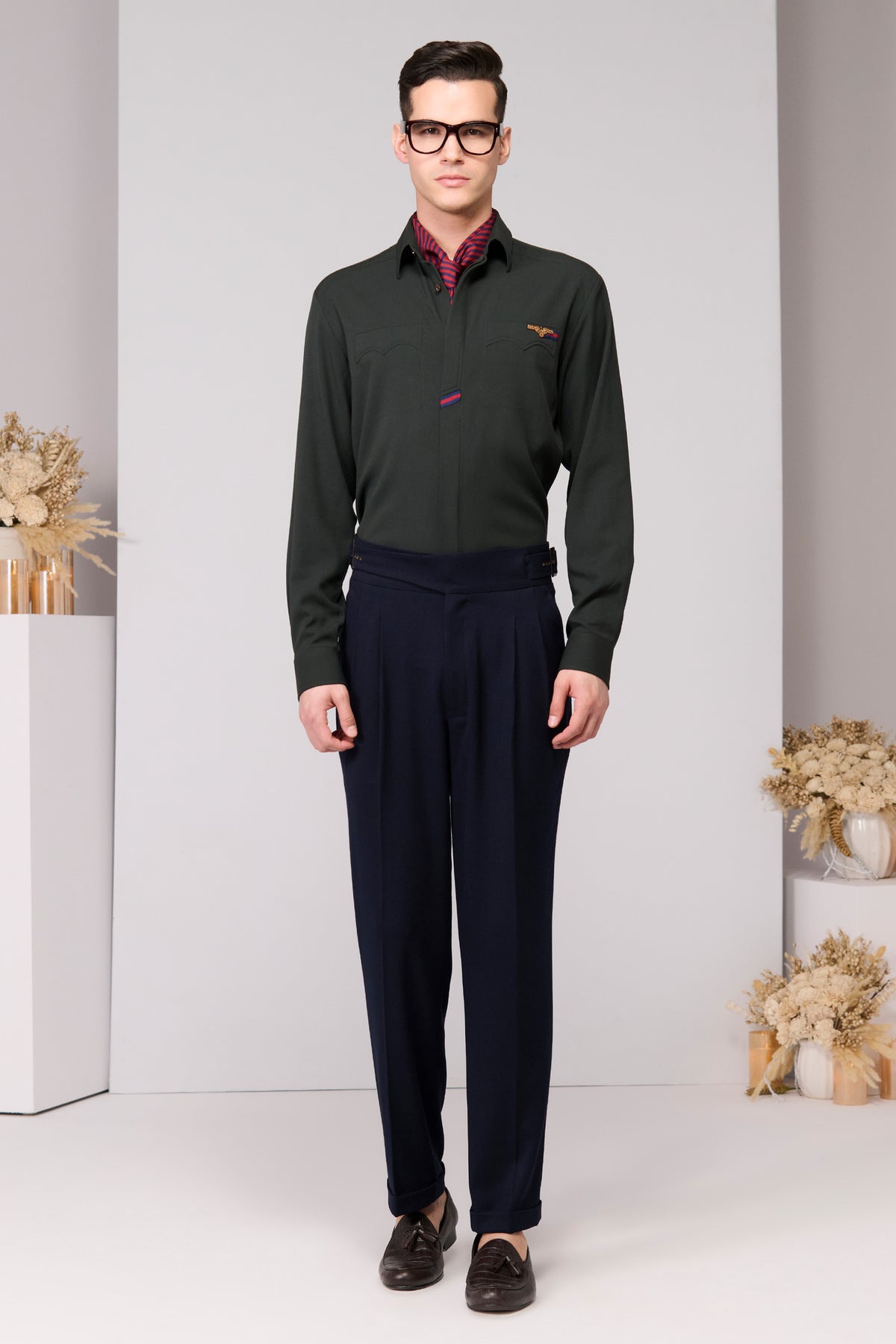 Military Green Eagle Crest Shirt