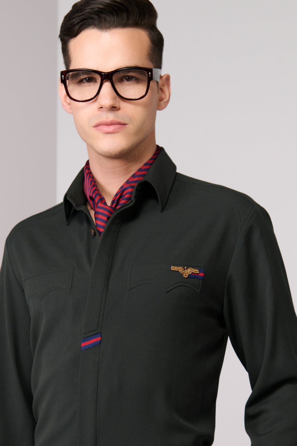 Military Green Eagle Crest Shirt