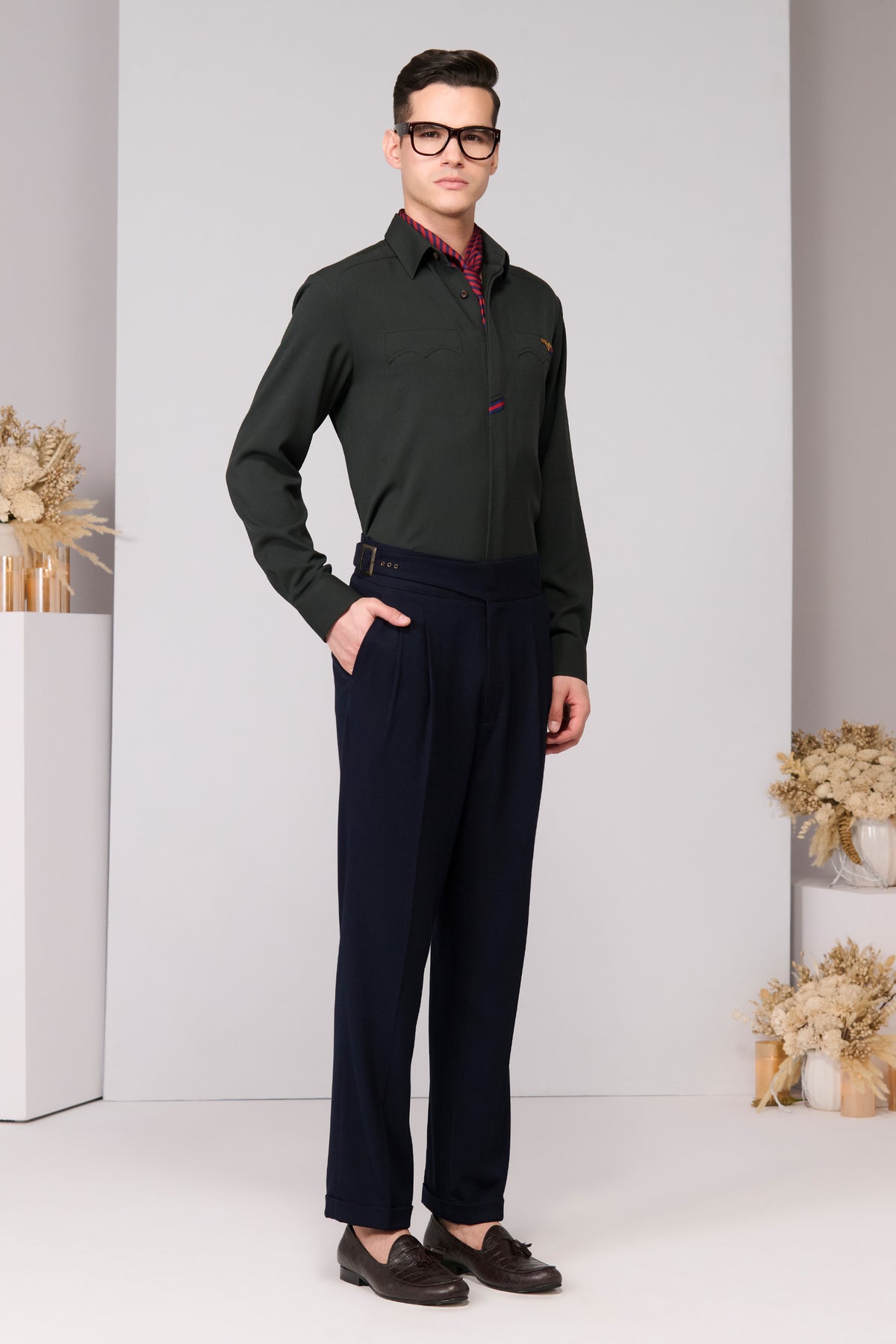 Military Green Eagle Crest Shirt