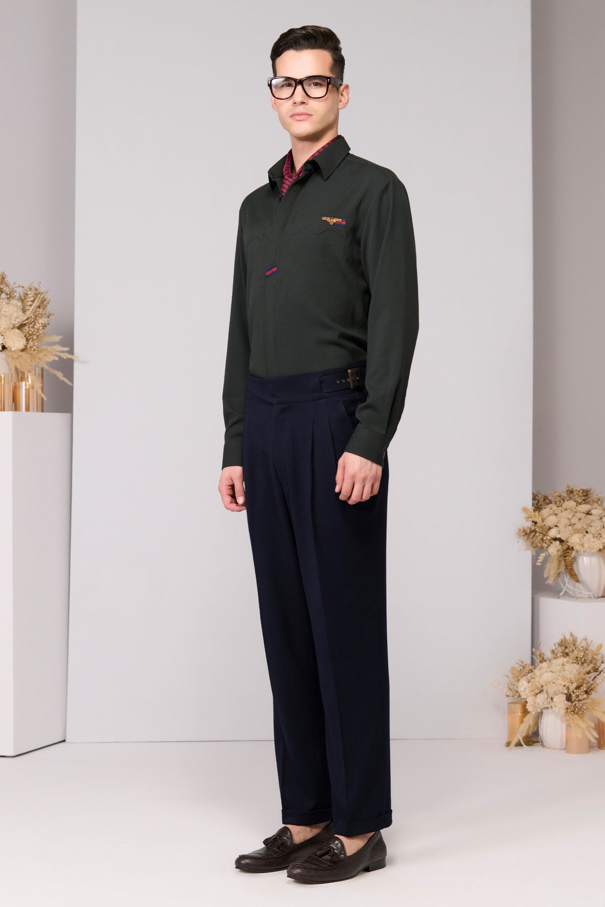 Military Green Eagle Crest Shirt
