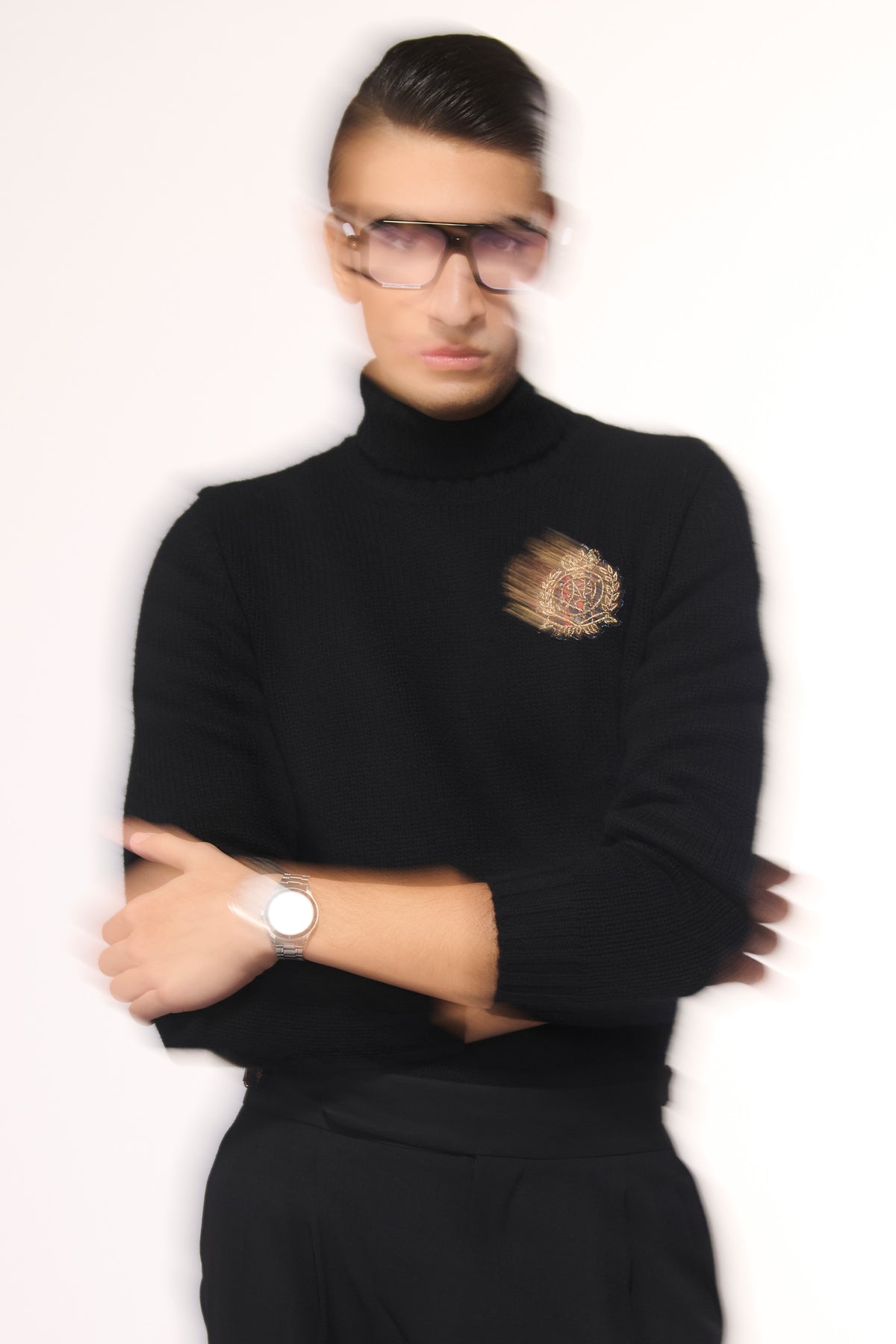 Black Cashmere High Neck Sweater