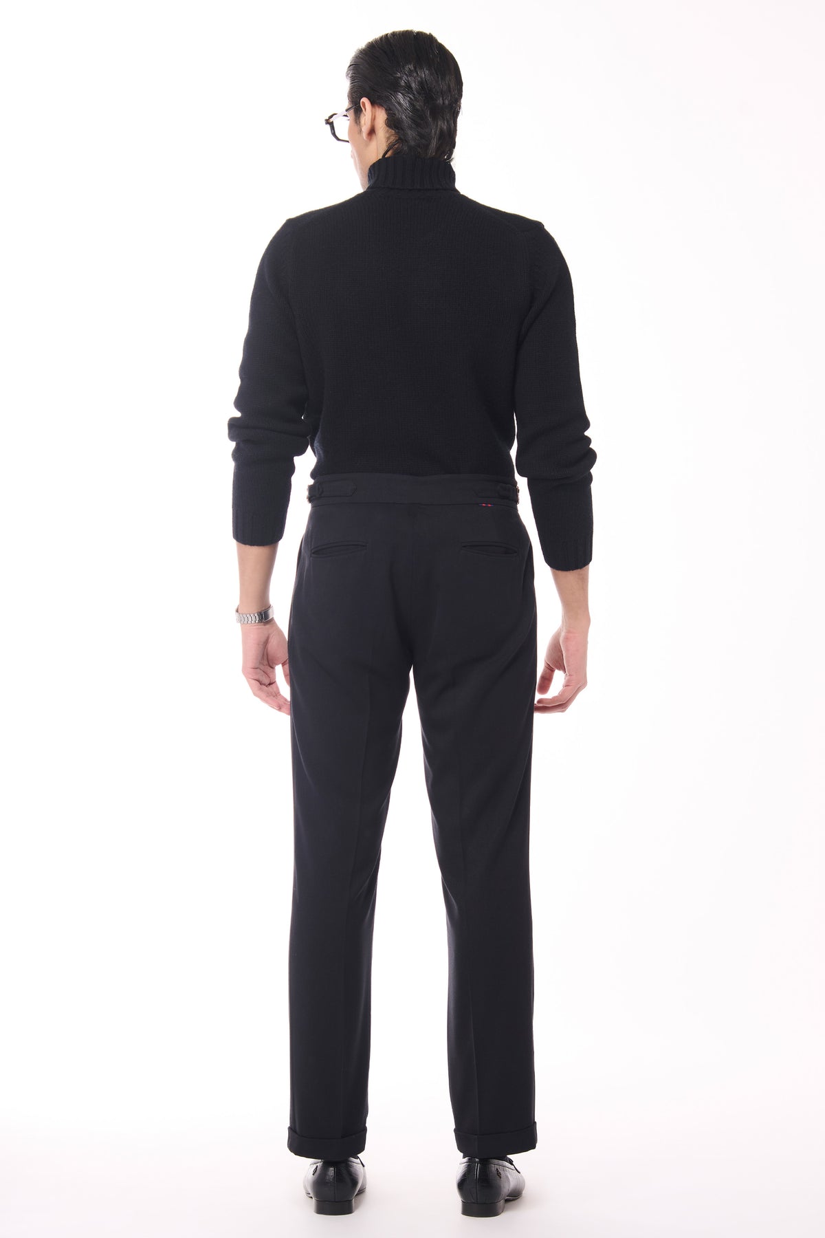 Black Cashmere High Neck Sweater