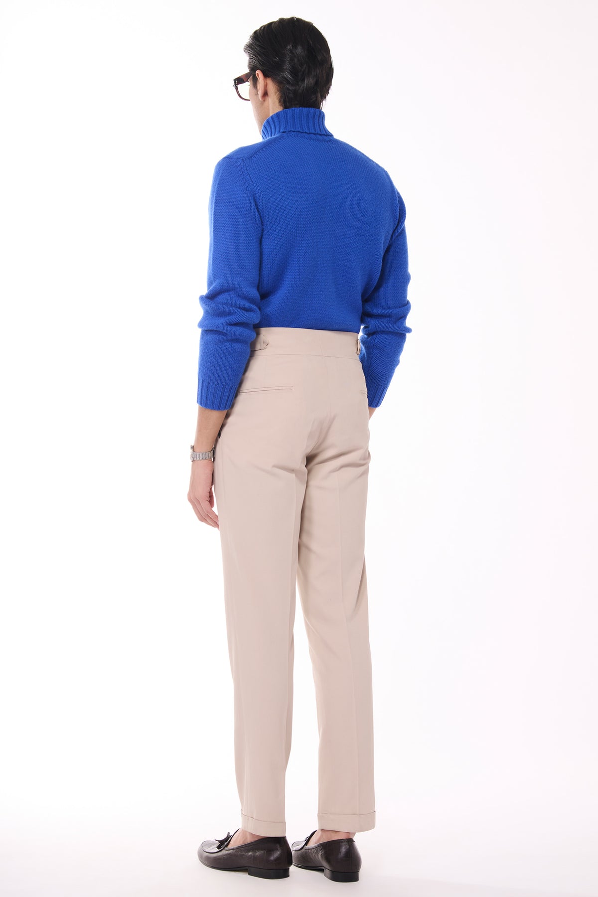 Electric Blue Cashmere Neck Sweater