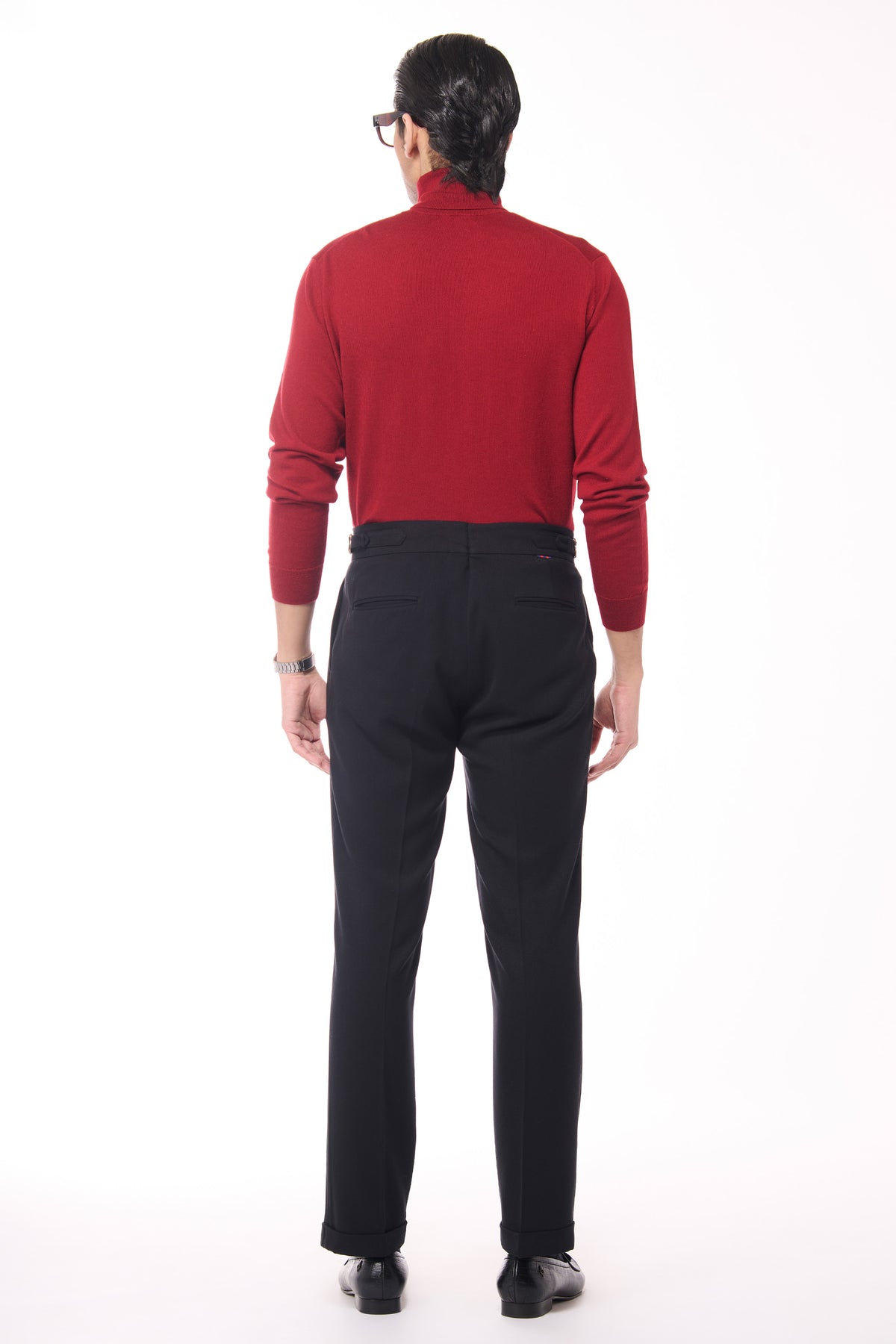 Cherry Merino Wool Turtle Sweater