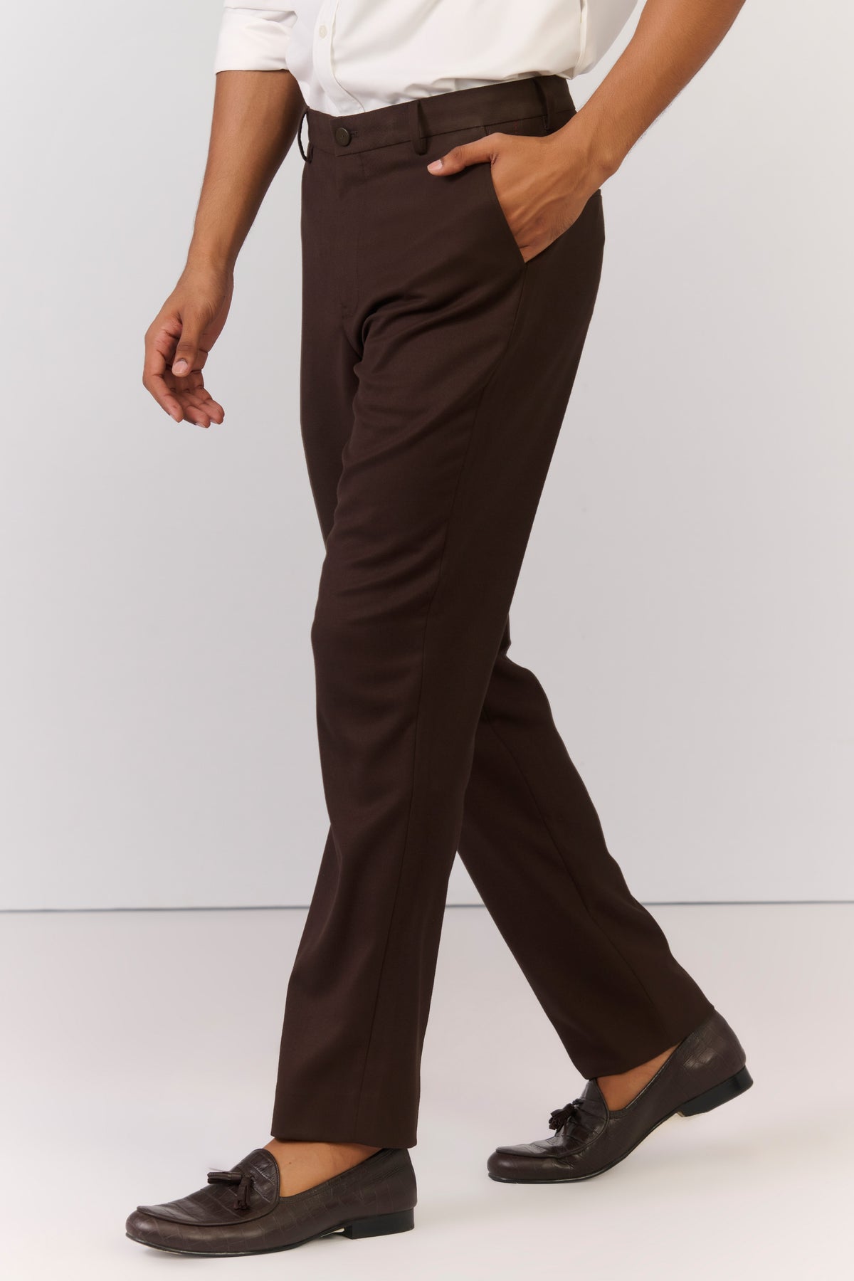 Choco Trousers with S&N Tape Detailing