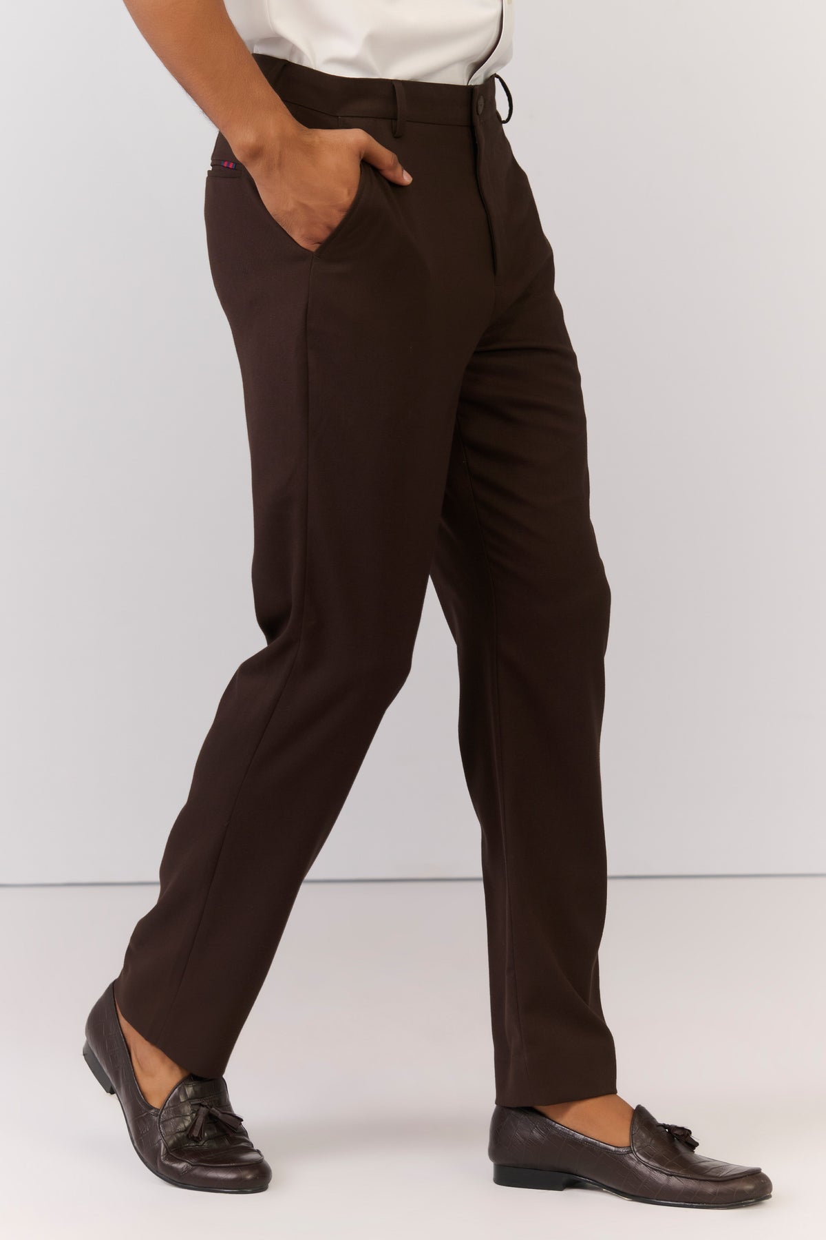 Choco Trousers with S&N Tape Detailing