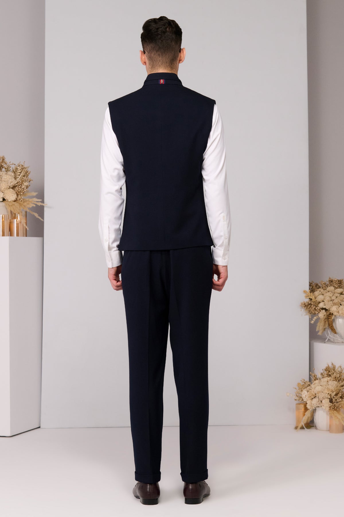 Navy Quilted Waistcoat