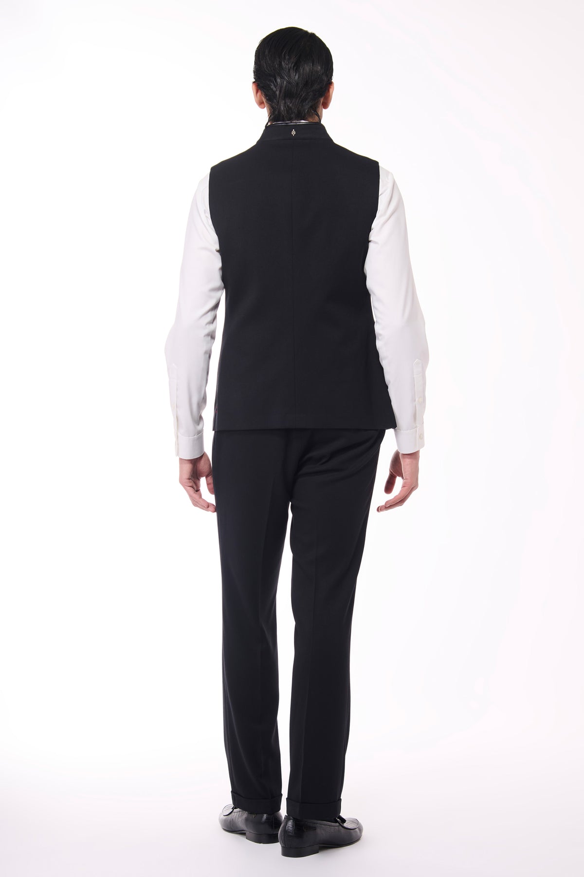 Black Waistcoat with Metallic Buttons