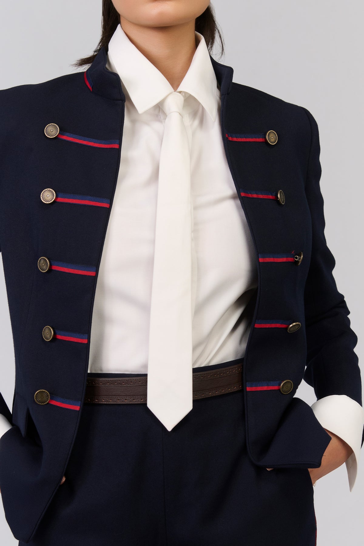 Signature Navy Jacket with Taping