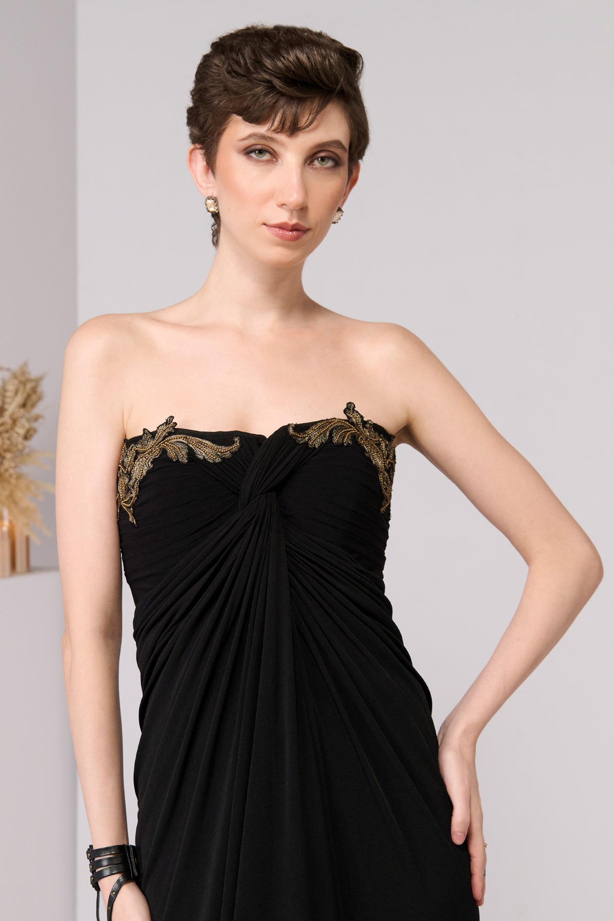 Black Twisted Knot Dress