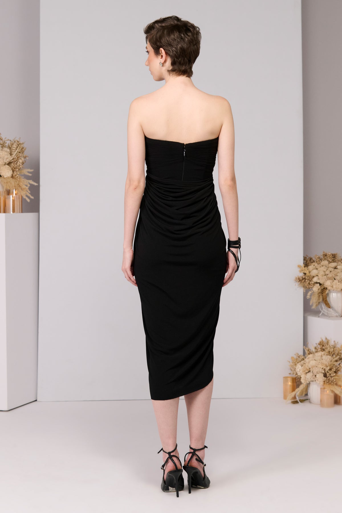 Black Twisted Knot Dress