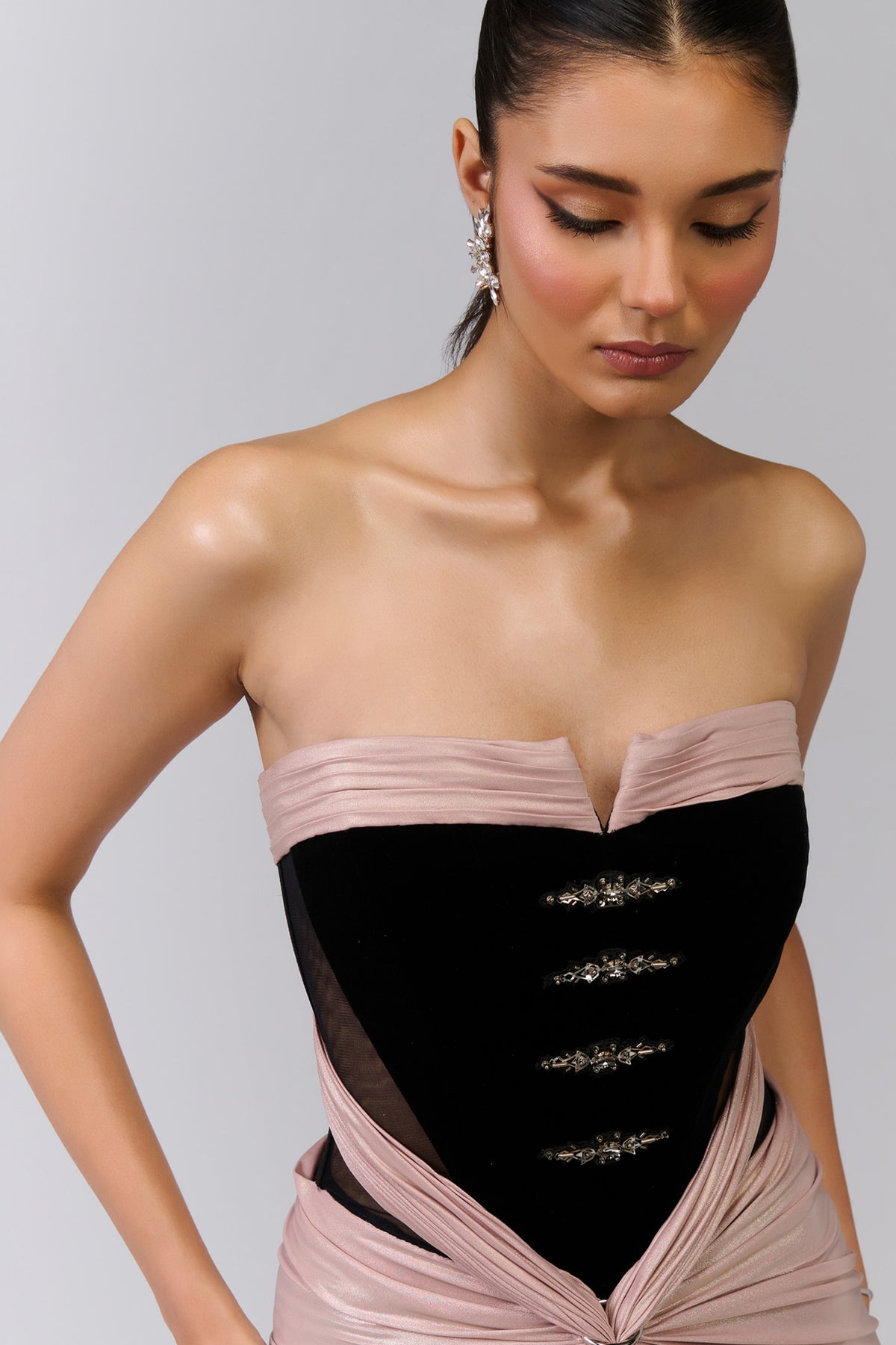 Black Velvet Corset Gown