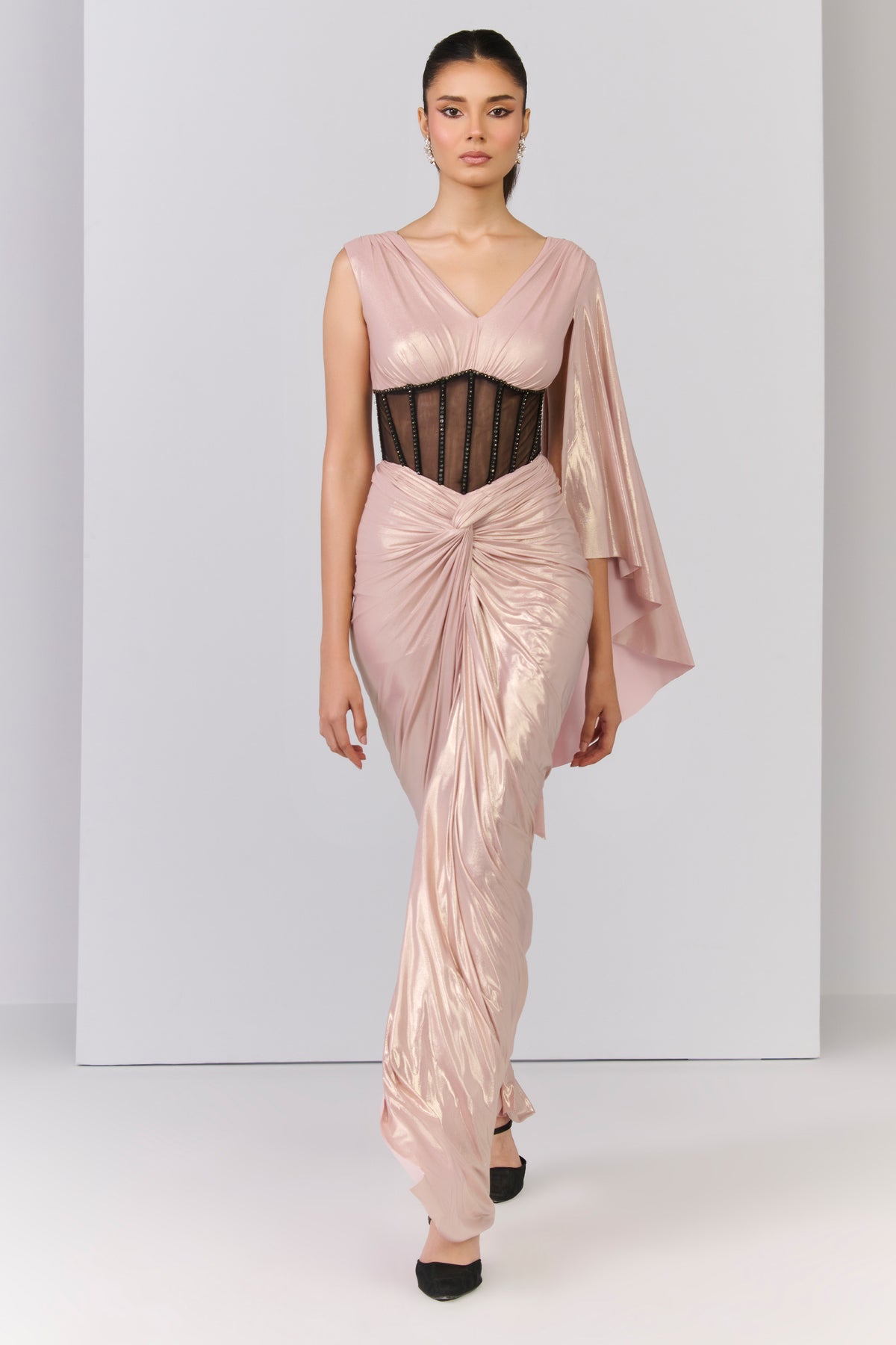 Structured Poly Jersey Gown