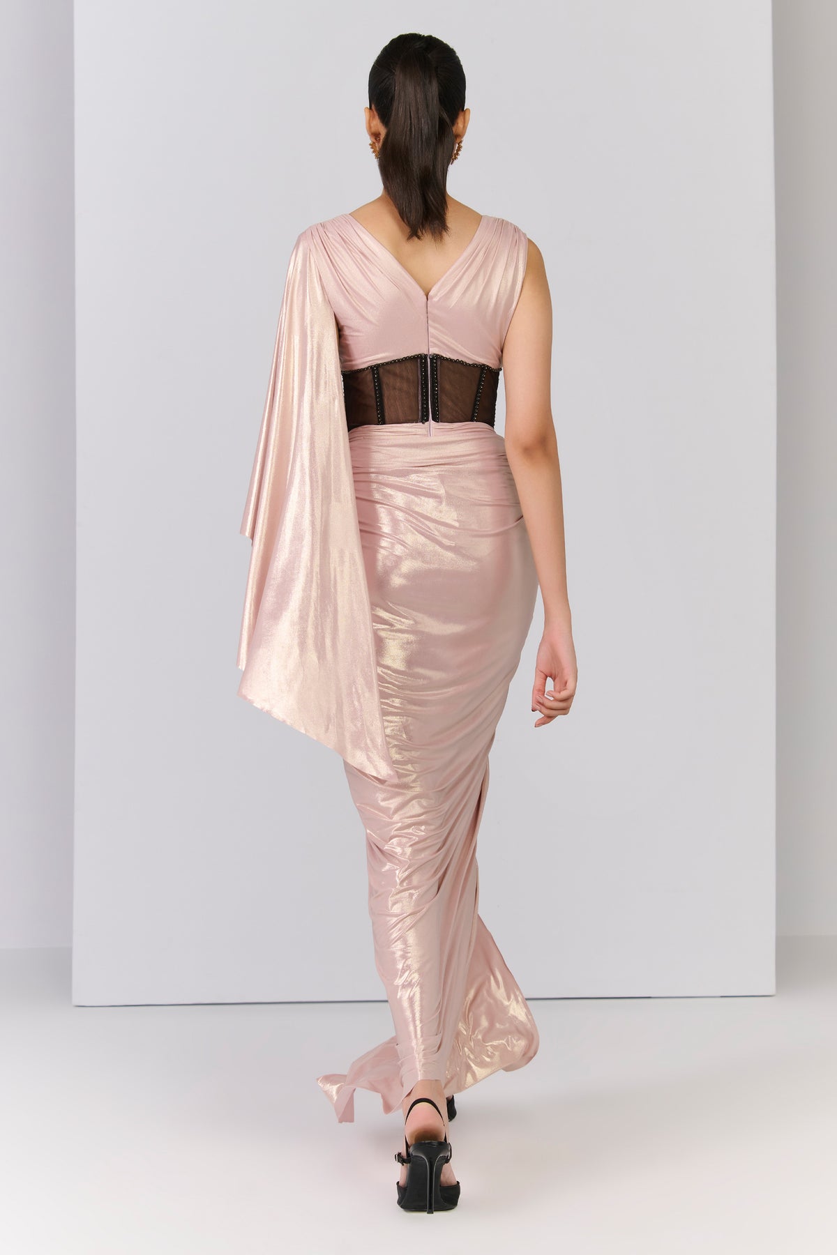 Structured Poly Jersey Gown