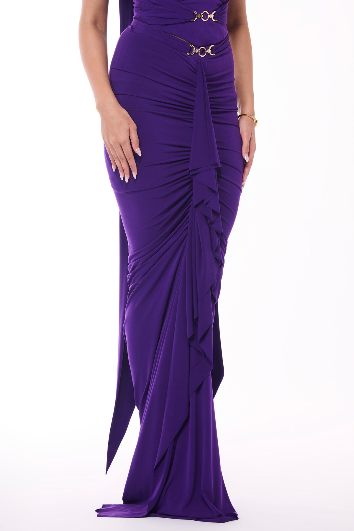 Purple Draped Skirt