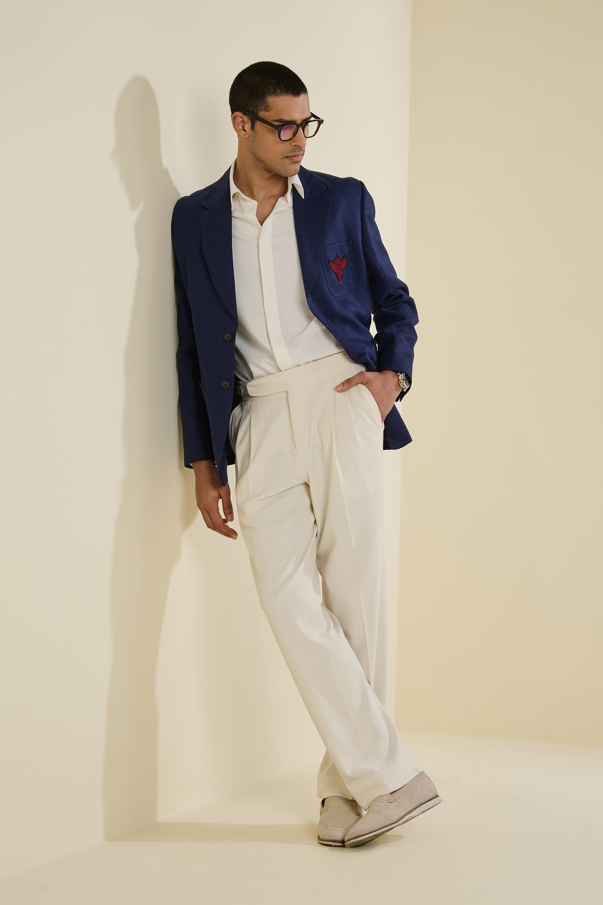 Navy Linen Jacket