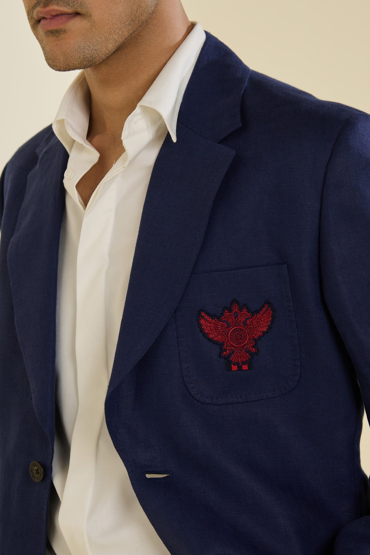 Navy Linen Jacket