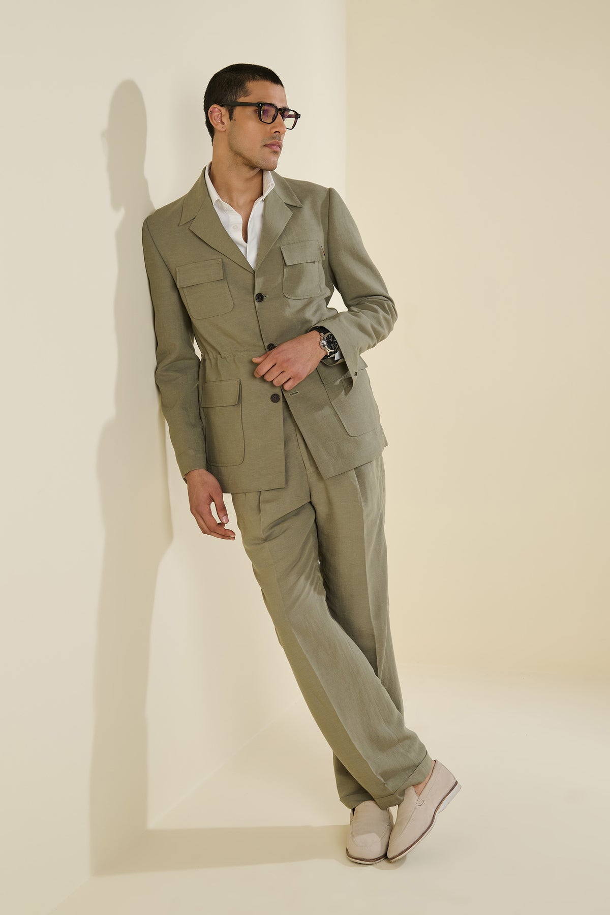 Randeep Hooda in Sage Linen Jacket