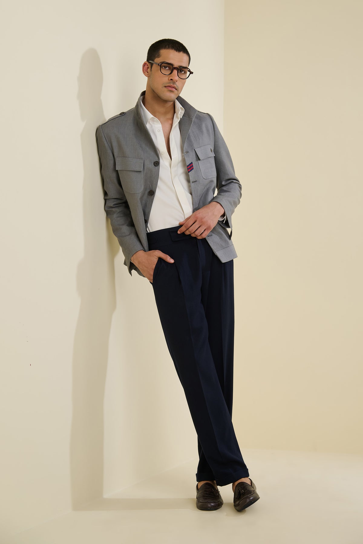 Grey Linen Jacket