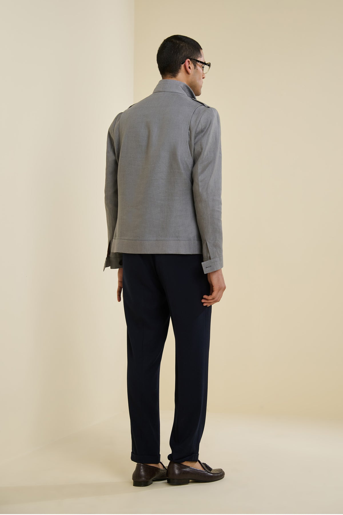 Grey Linen Jacket