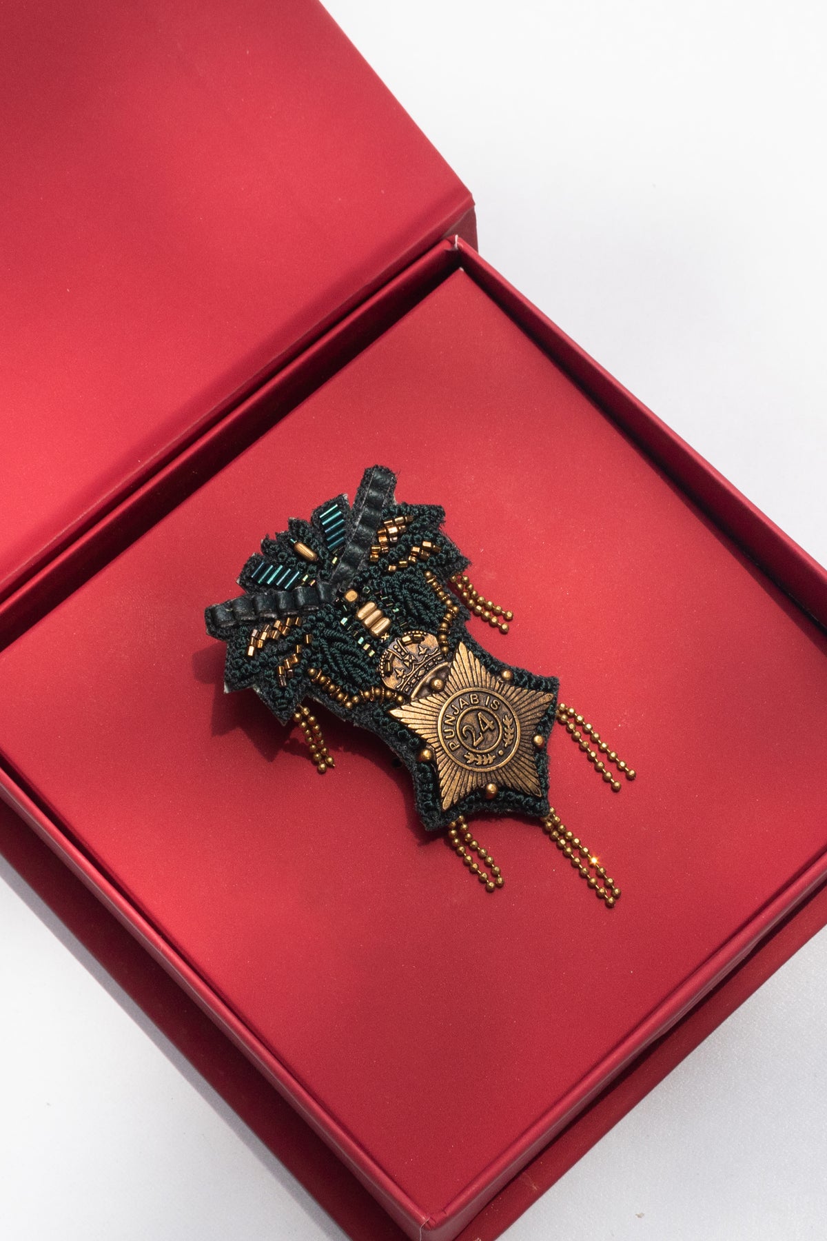 Emerald Star Brooch