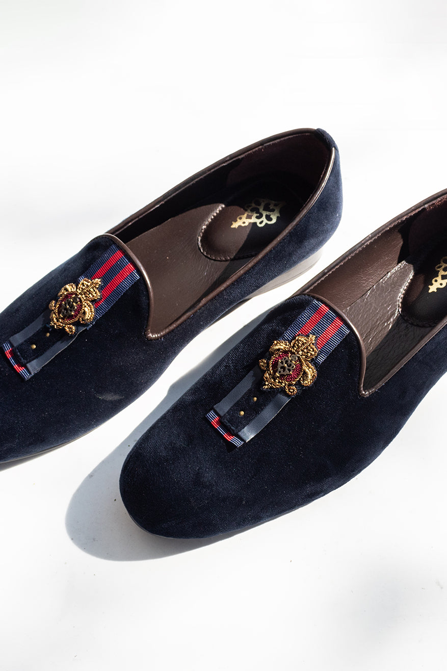Navy Crested Espadrilles