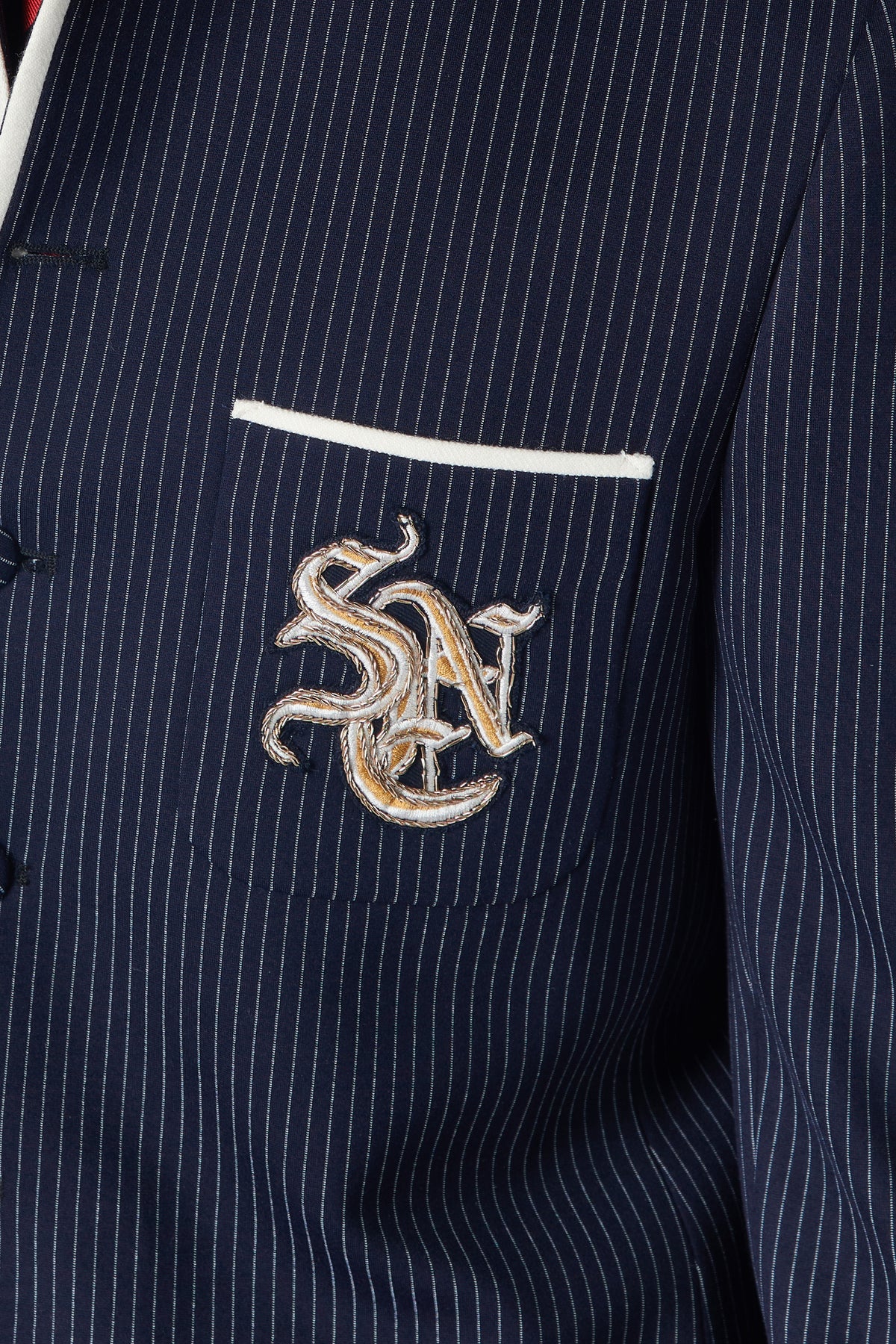 SNCC Stripe Bandhgala with Crest