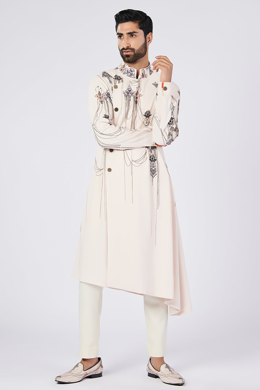 Minimalistic Printed Asymmetric Kurta