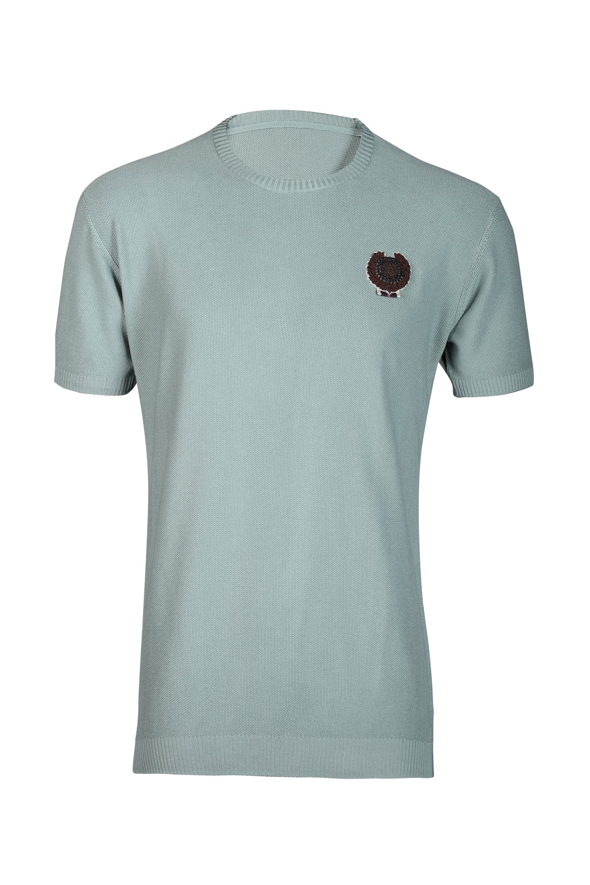 SNCC Moss Green Knit T-Shirt with Crest