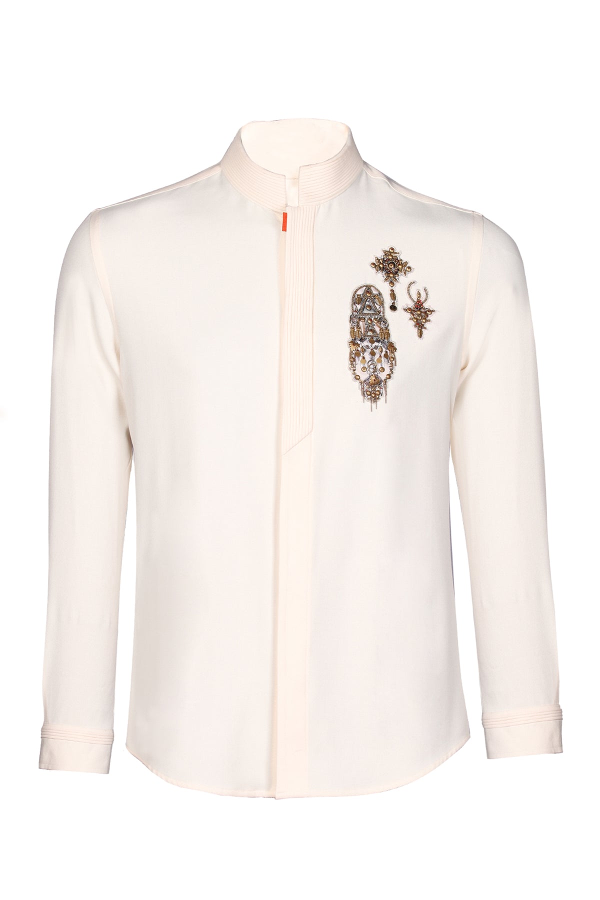 Classic Shirt with Embroidered patchwork