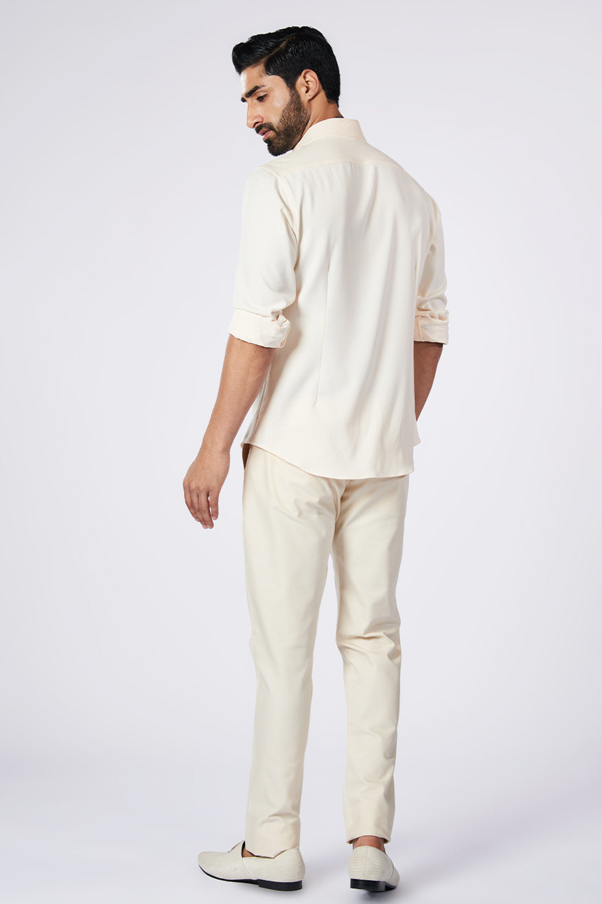Classic Shirt with Embroidered patchwork