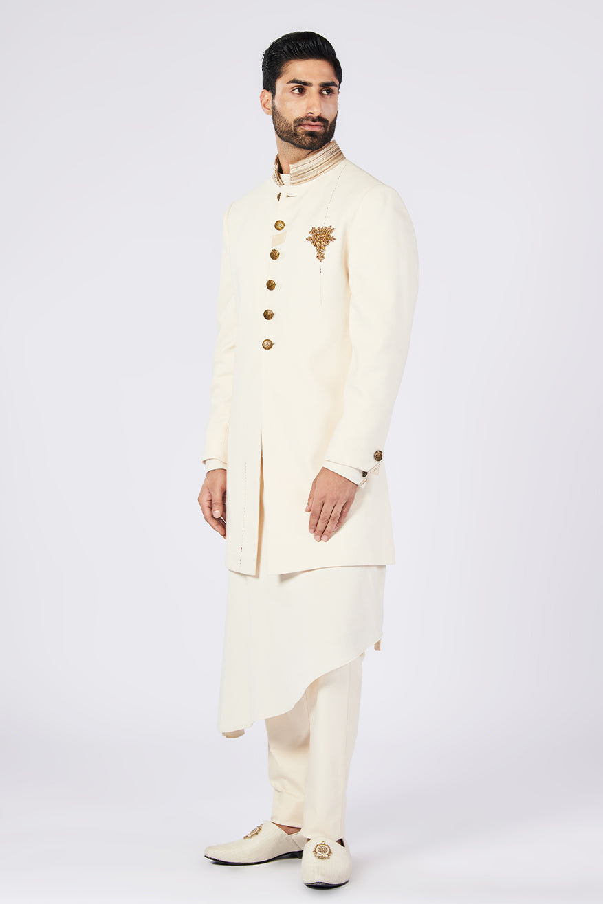 Classic Sherwani with Crest