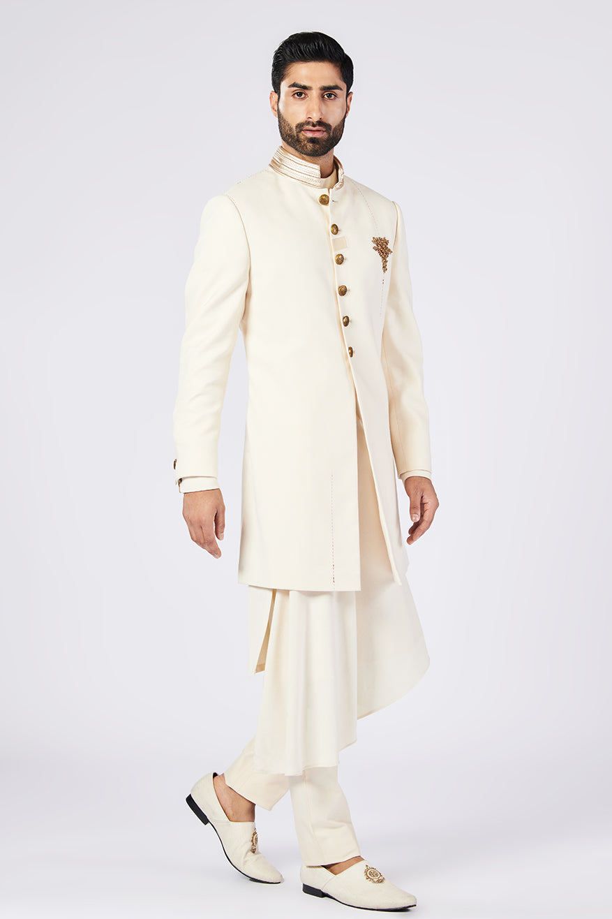 Classic Sherwani with Crest
