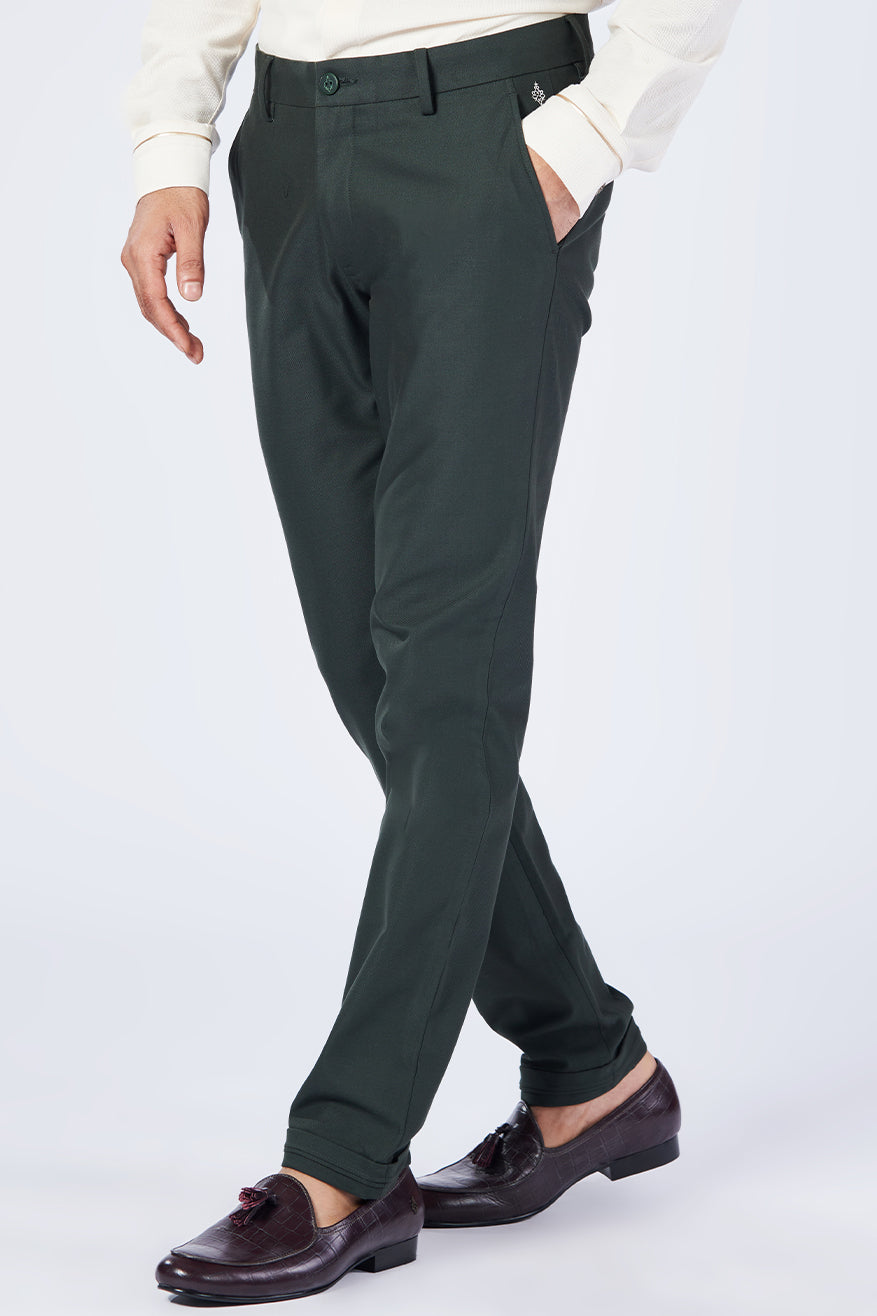 Classic Military Green Trousers with Adamas
