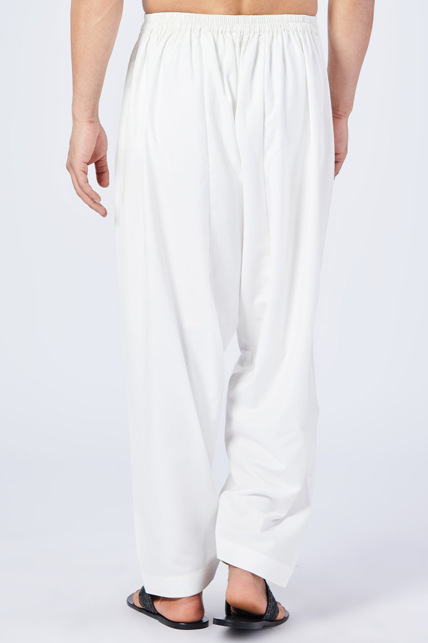Off White Pleated Pants