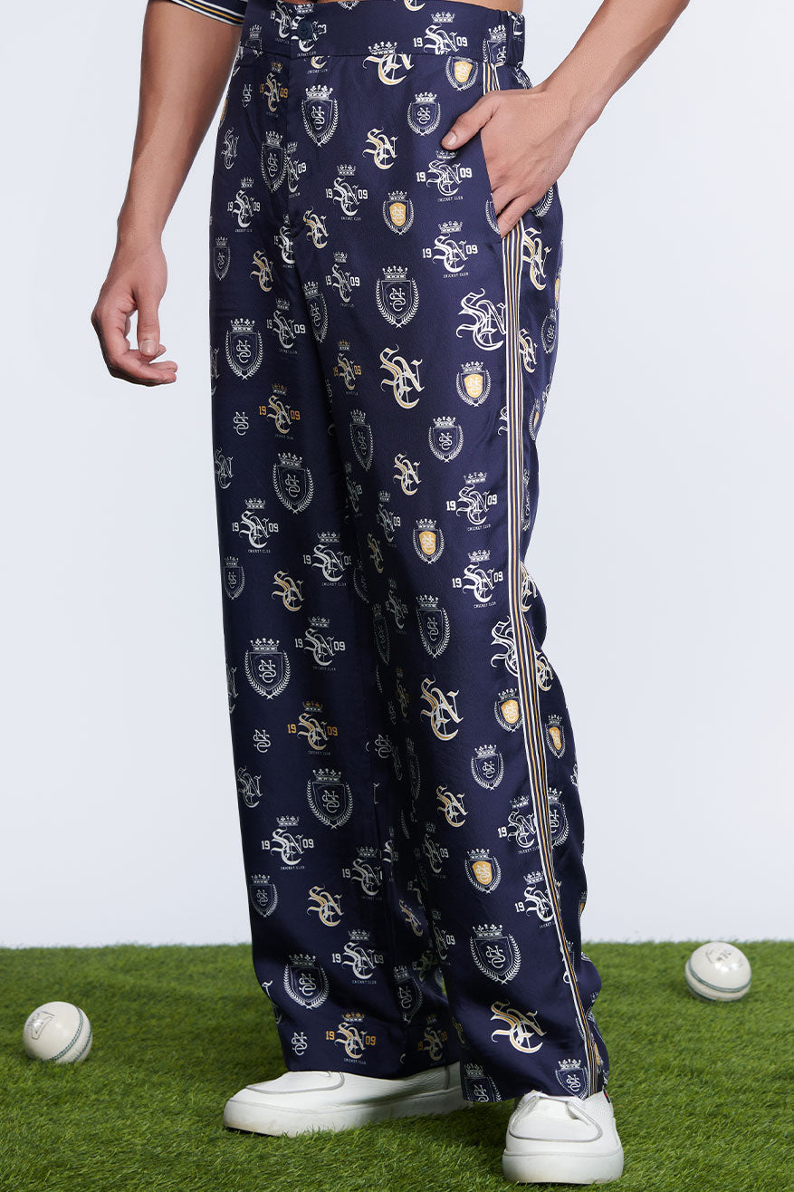 SNCC Navy Twill Silk Trousers