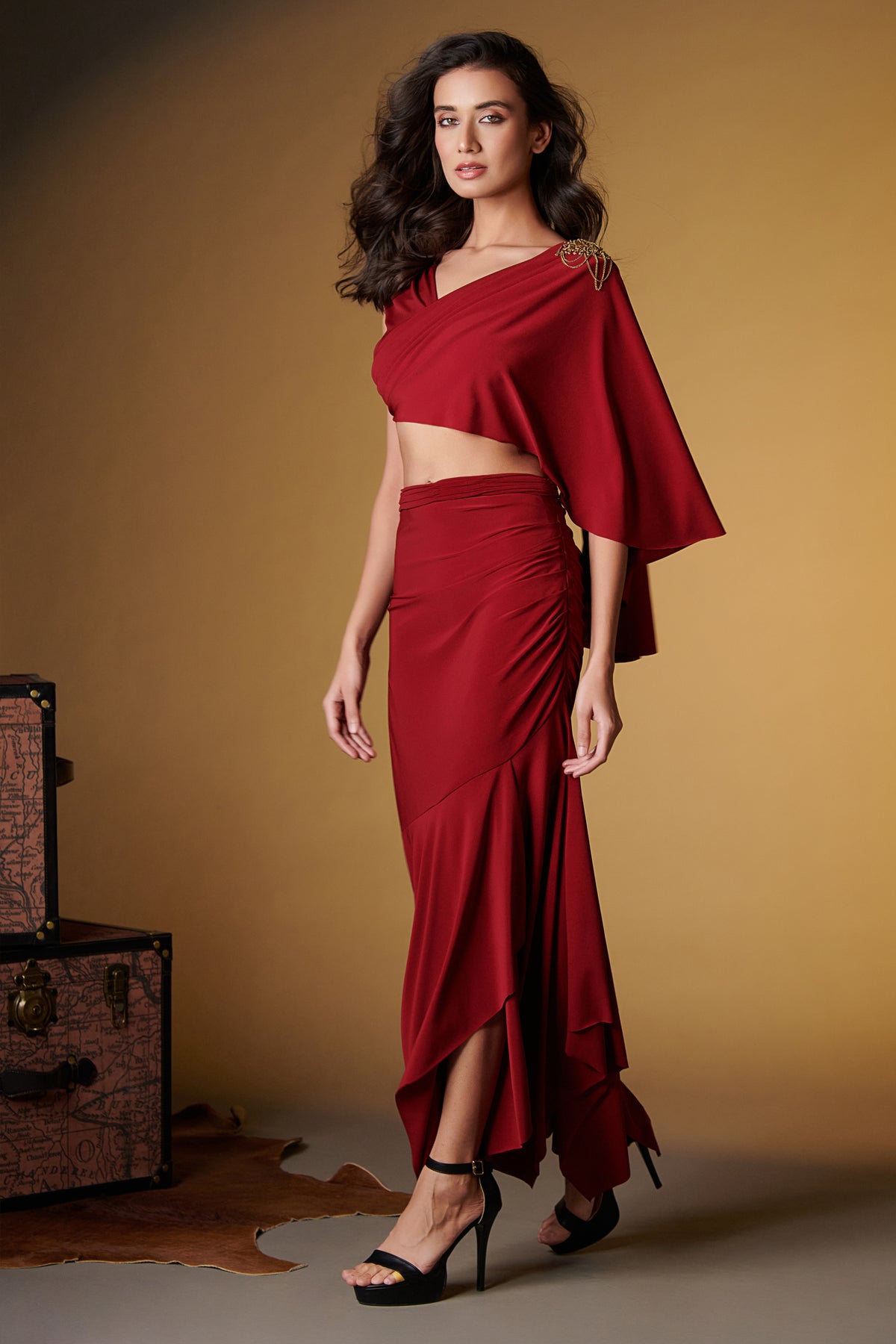 Cherry Drape Top