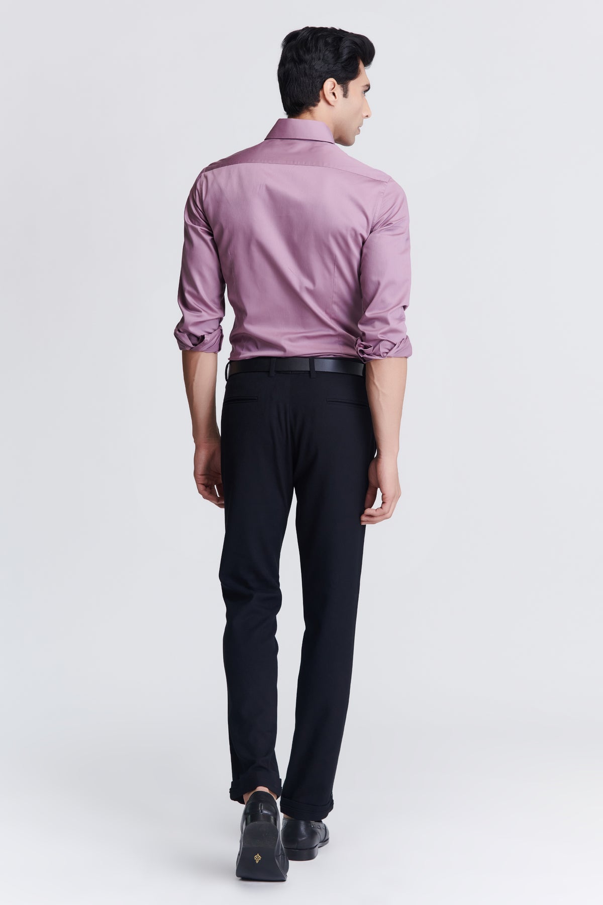 Signature Light Purple Shirt with Embroidered Crest