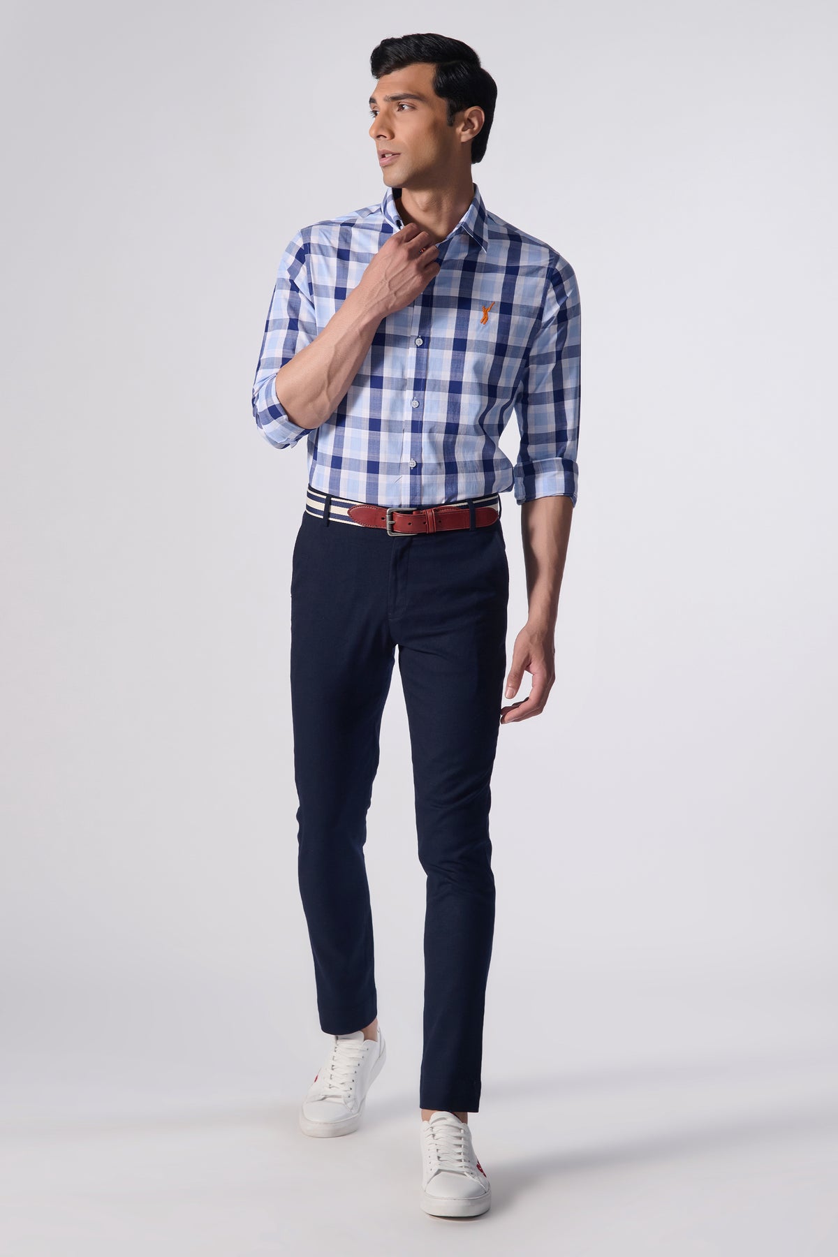 SNCC Plaid Shirt with Batsman Logo