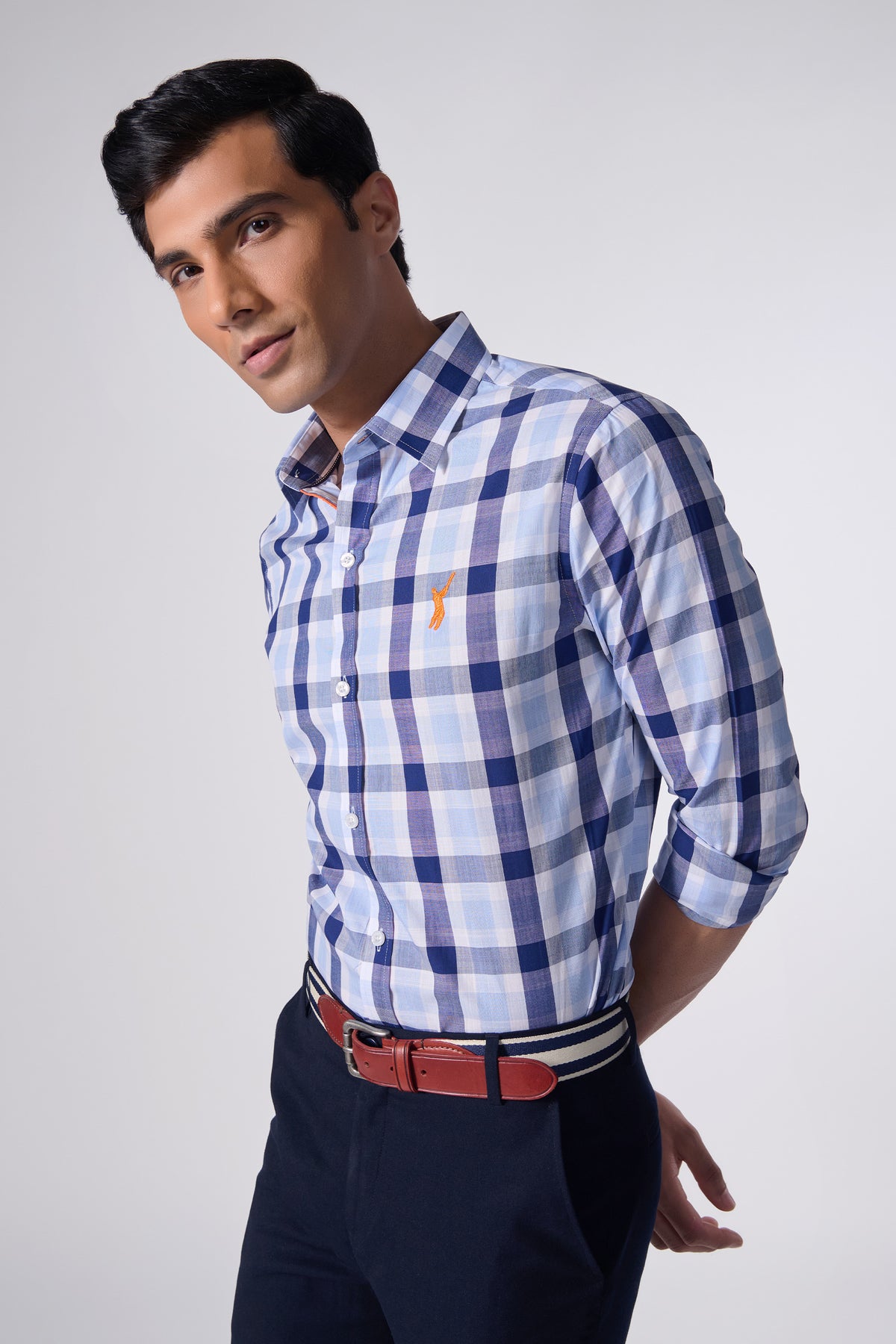 SNCC Plaid Shirt with Batsman Logo
