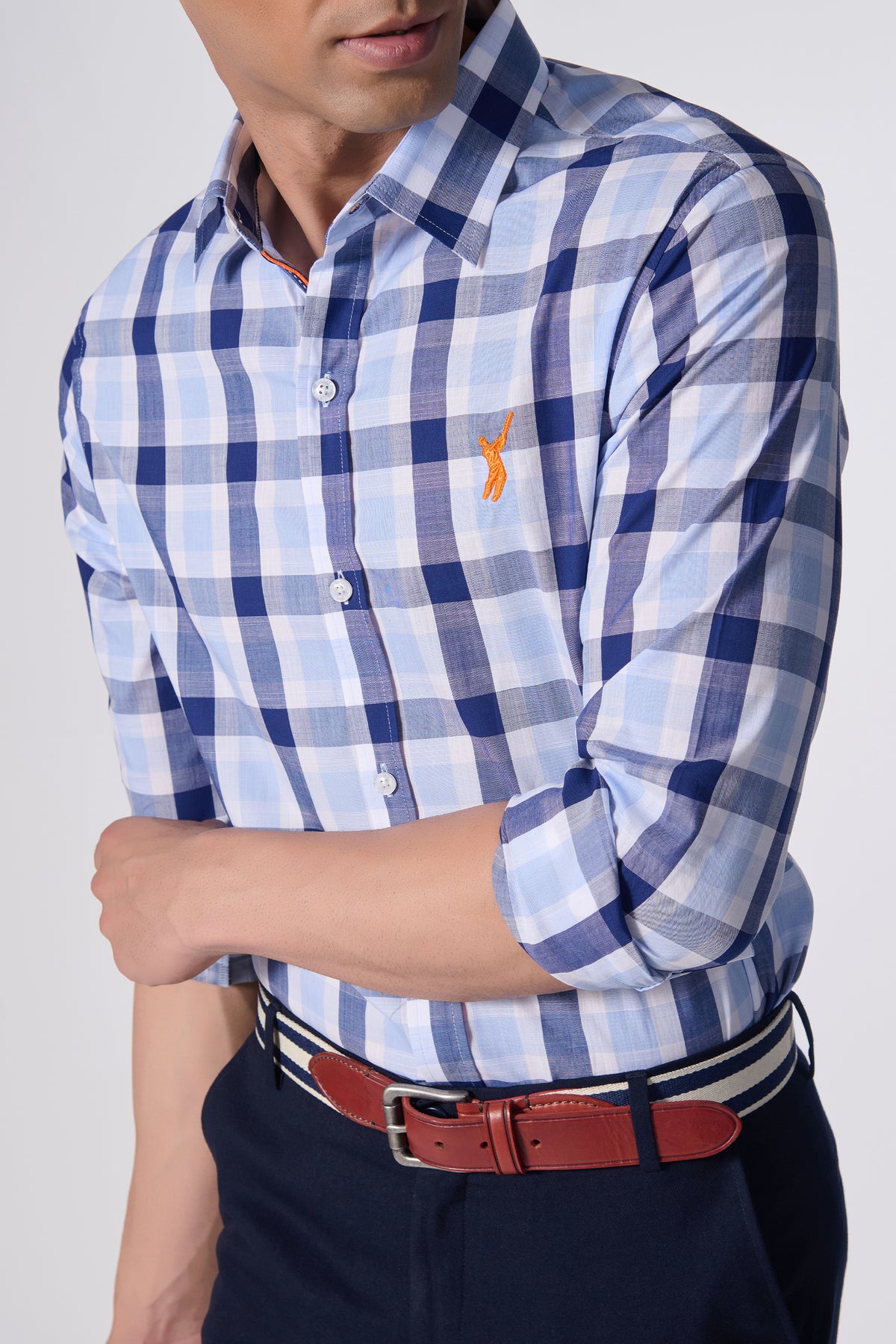 SNCC Plaid Shirt with Batsman Logo