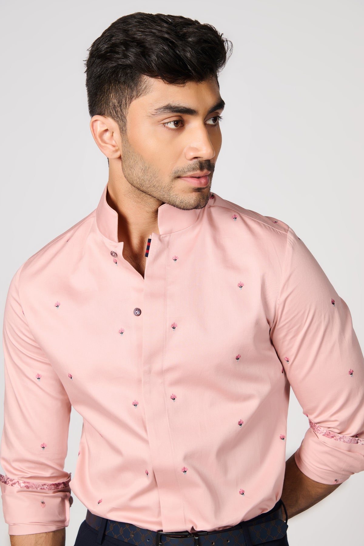 Pink Embroidered Shirt