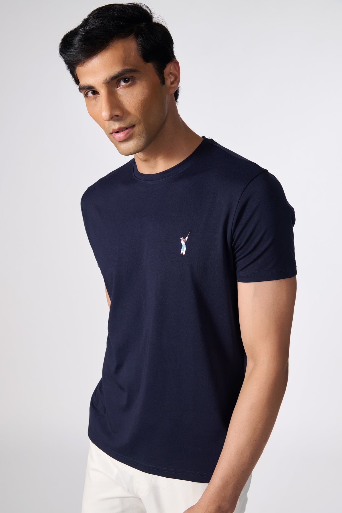 SNCC Navy Batsman Logo T-Shirt