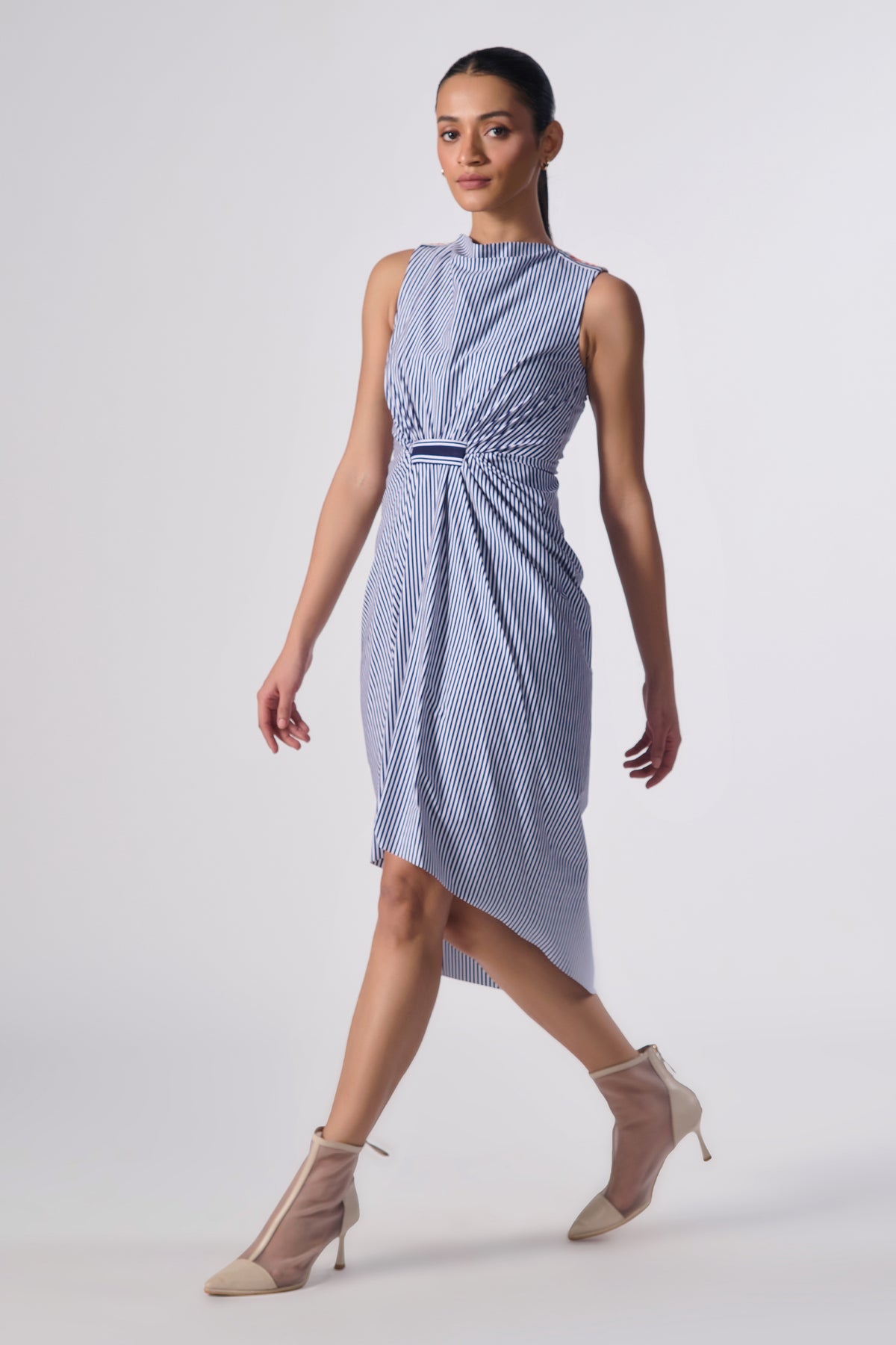 SNCC Striped Drape Dress
