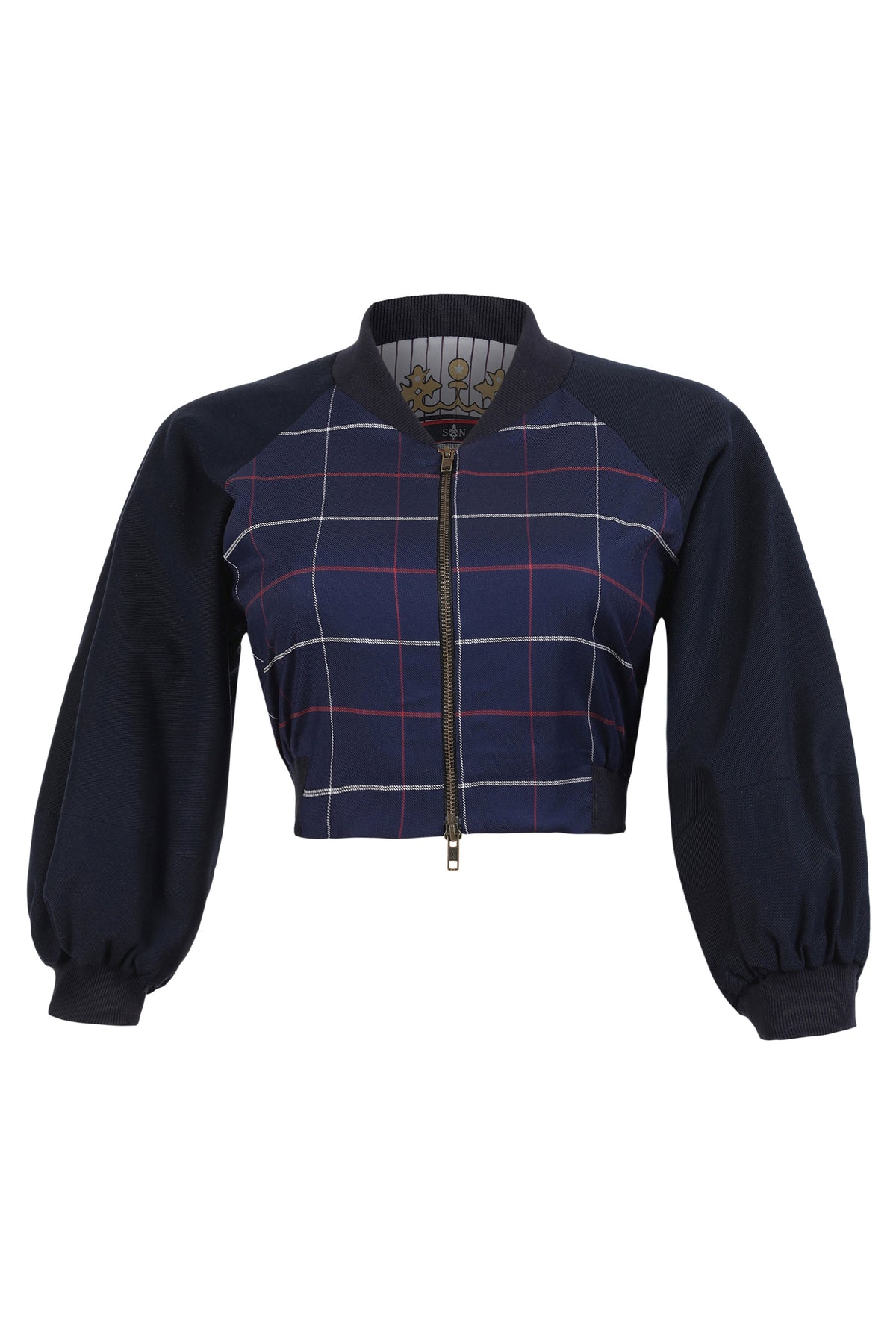 SNCC Plaid Crop Varsity