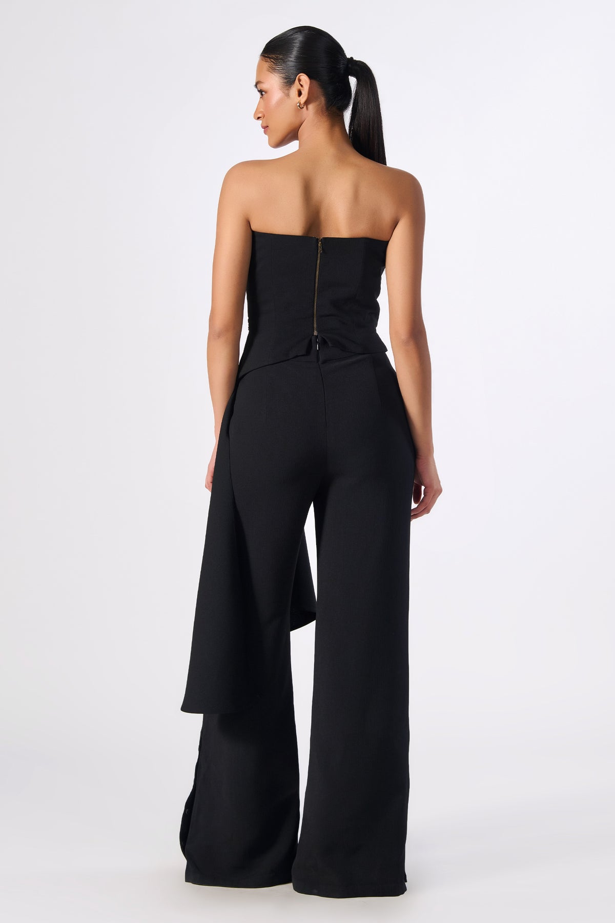 Corset Black Top with Ruffles
