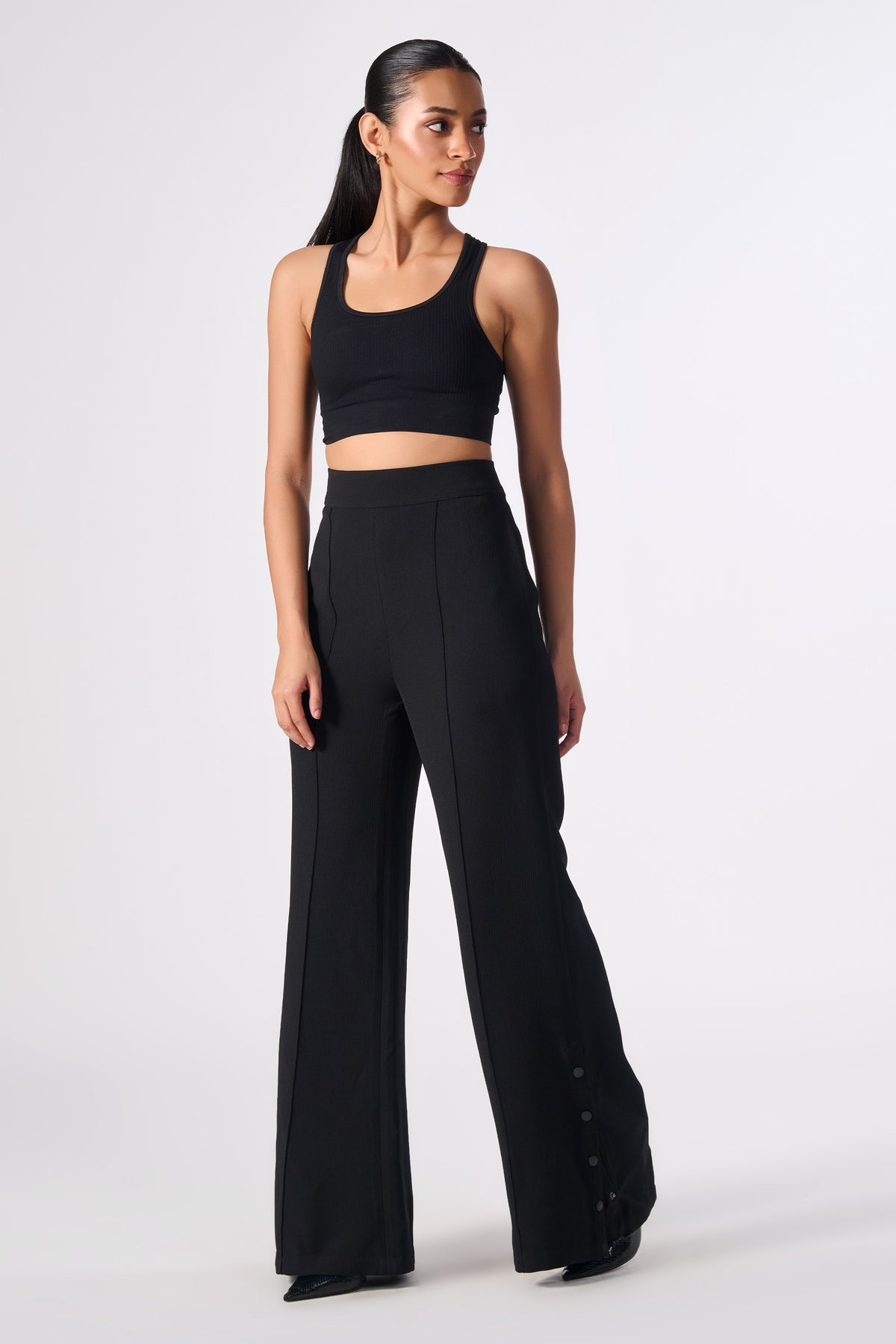 SNCC Black Flared Trousers