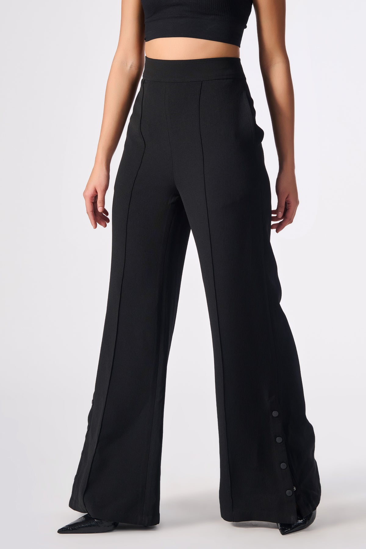 SNCC Black Flared Trousers