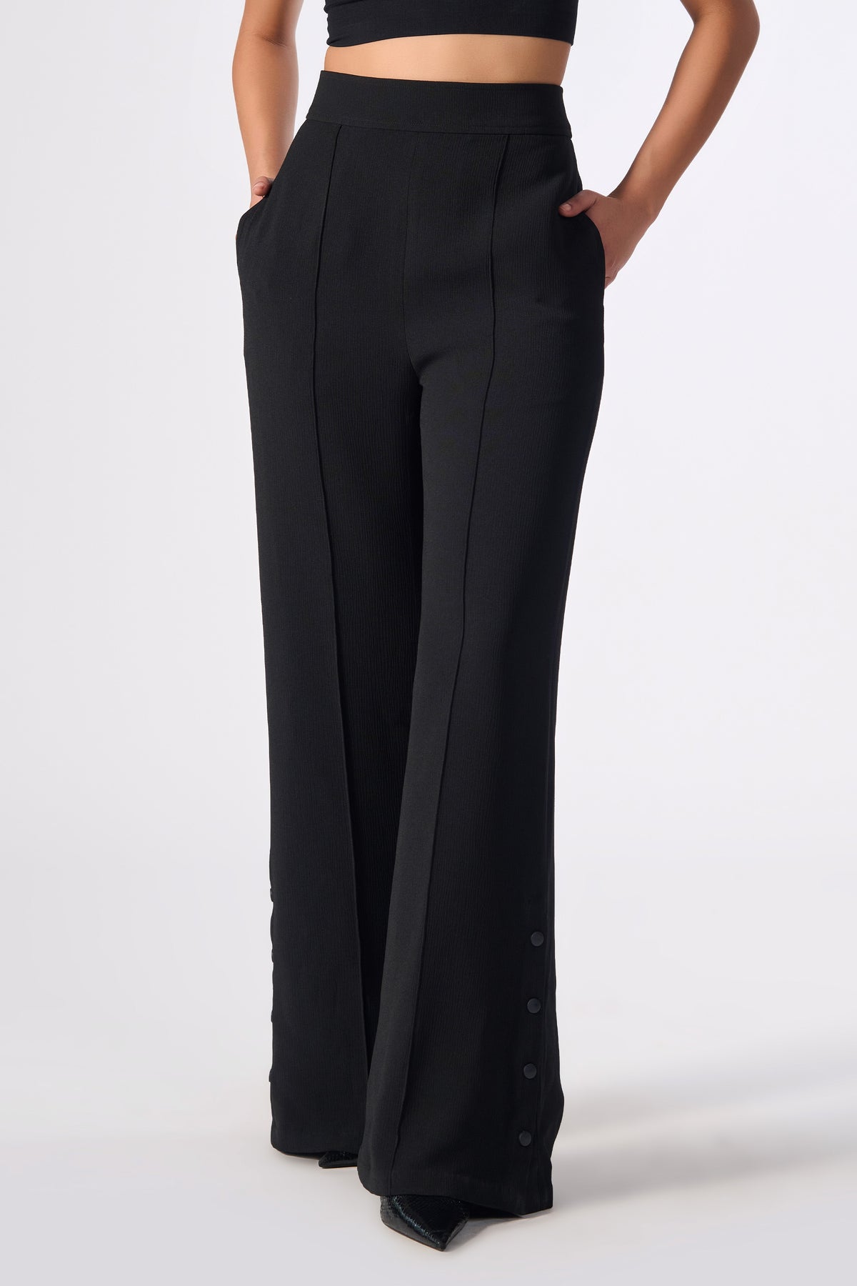 SNCC Black Flared Trousers